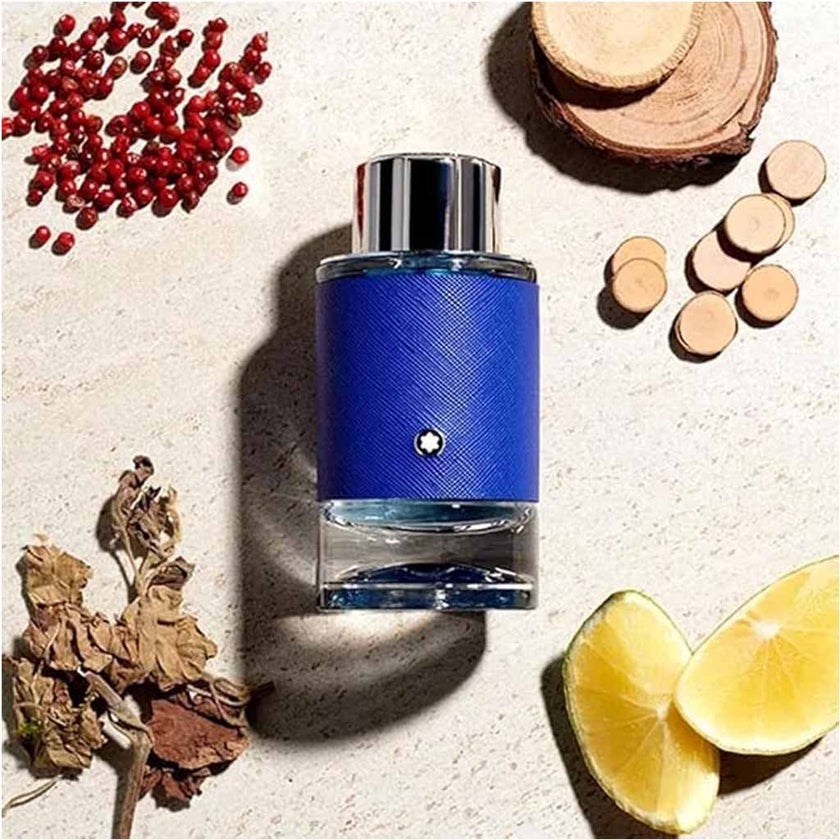 Mont Blanc Explorer Ultra Blue Gift Set For Men - Pack of Mont Blanc Explorer Ultra Blue EDP 100ml + EDP Mini Spray 7.5ml + After Shave Balm 100ml