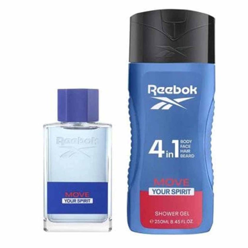 Reebok Move Your Spirit Gift Set For Men - Pack of Reebok Move Your Spirit EDT 100ml + Reebok Move Your Spirit Shower Gel 150ml