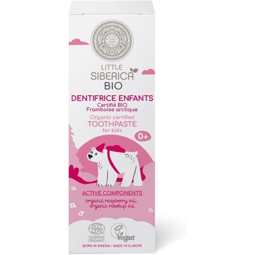 Little Siberica Bio Organic Kids Toothpaste With Arctic Raspberry Flavor 60g 