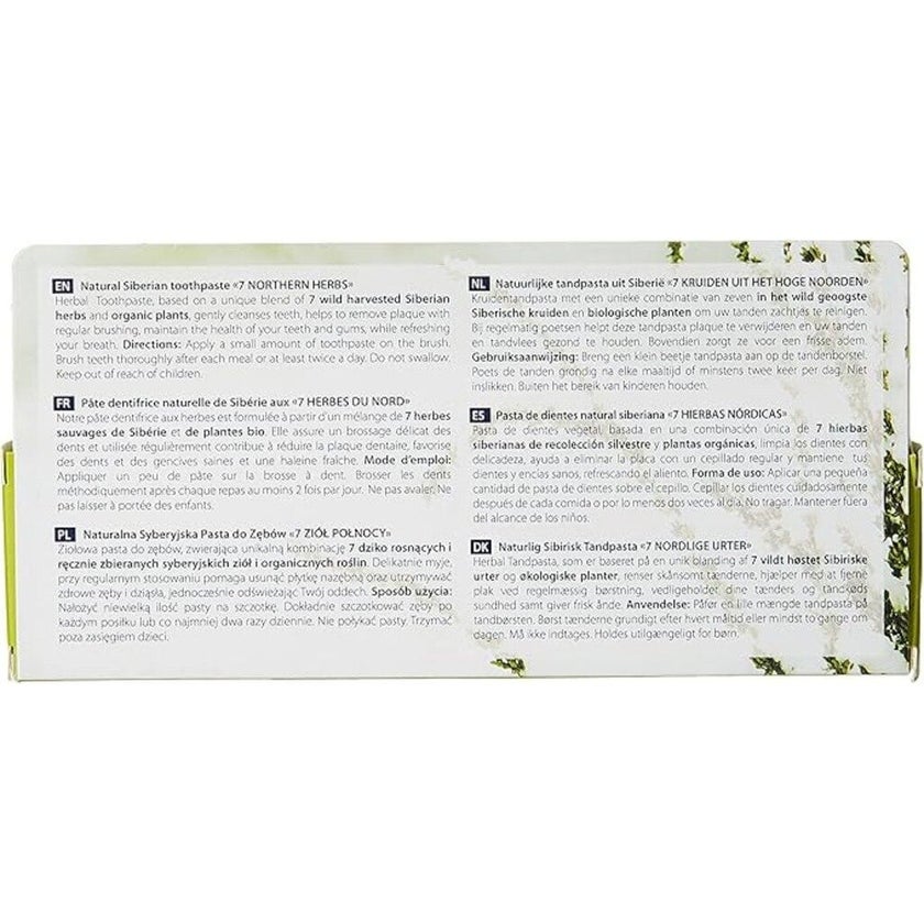 Natura Siberica Herbal Toothpaste With 7 Northern Herbs 100g