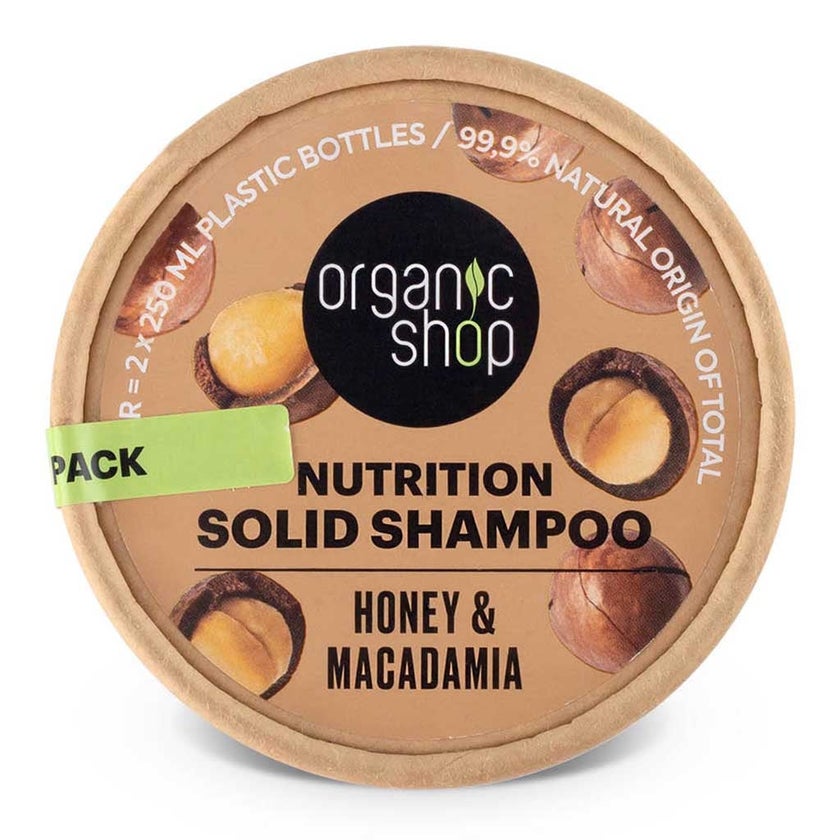 Organic Shop Honey & Macadamia Nutrition Solid Shampoo Bar 60g