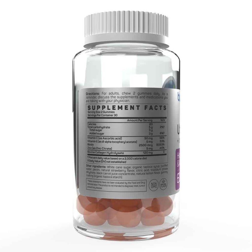 Blueberry Naturals Ultra Collagen + Vitamin C & Biotin Adult Gummies, Pack of 60’s