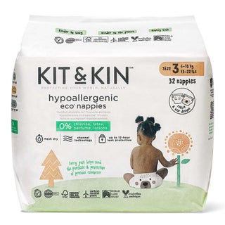 Kit & Kin Eco Friendly Hypoallergenic Size 3 Baby Diapers For 6-10Kg, Pack of 32’s