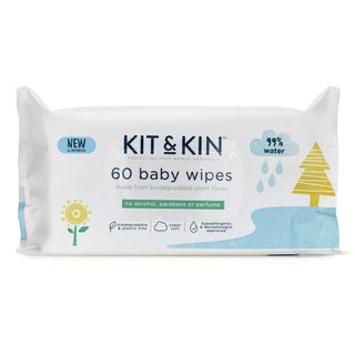 Kit & Kin Biodegradable Baby Wipes, Pack of 60’s