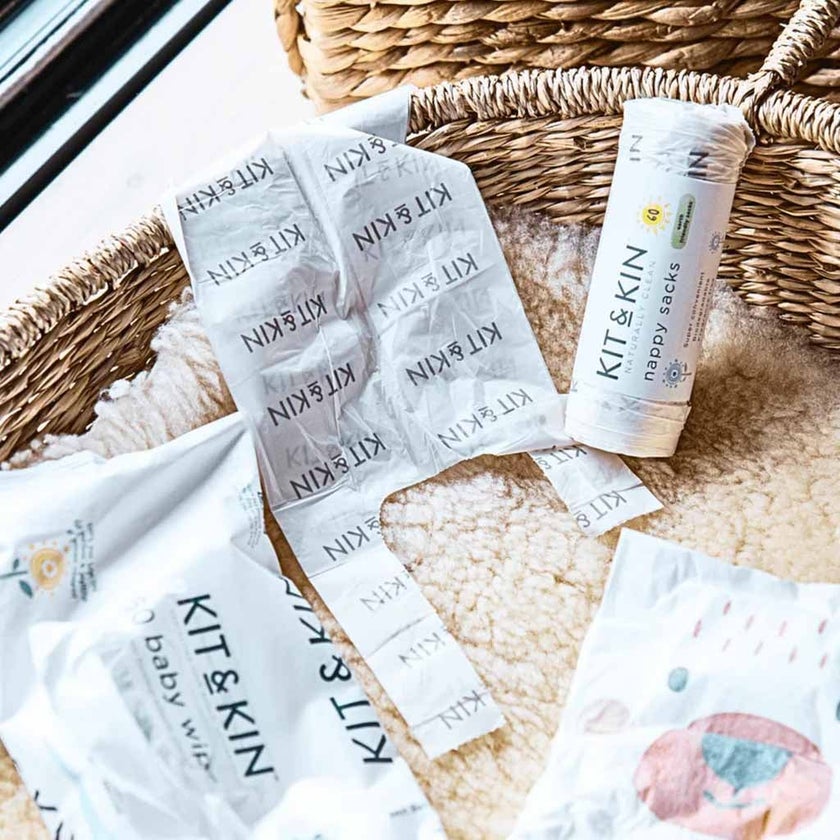 Kit & Kin Biodegradable Nappy Sacks, Pack of 60’s