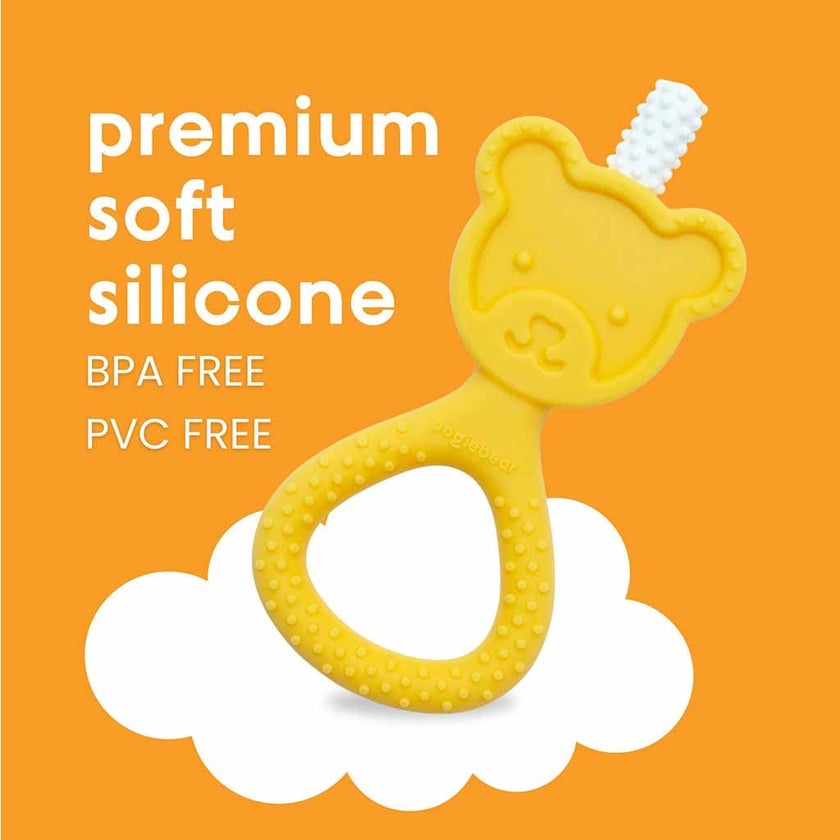 Oogiebear 360° Teether For 3+ Months Baby - Yellow Color