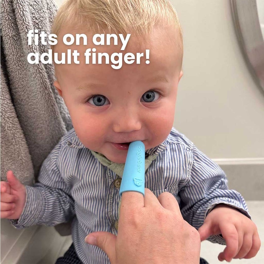 Oogiebear Baby Finger Brush & Tongue Scrapper For 3+ Months, Pack of 2’s