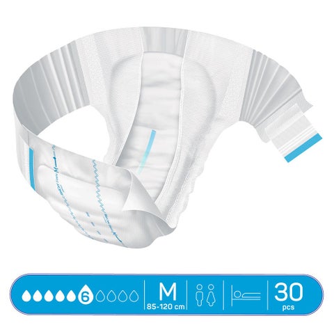 Hartmann Molicare Premium Elastic Adult Diapers 85x120cm - Medium, Pack of 30's