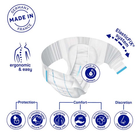 Hartmann Molicare Premium Elastic Adult Diapers 85x120cm - Medium, Pack of 30's