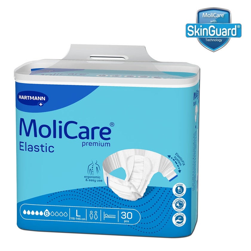 Hartmann Molicare Premium Elastic Adult Diapers 115x145cm - Large, Pack of 30's