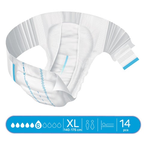 Hartmann Molicare Premium Elastic Adult Diapers 140x175cm - XL, Pack of 14's