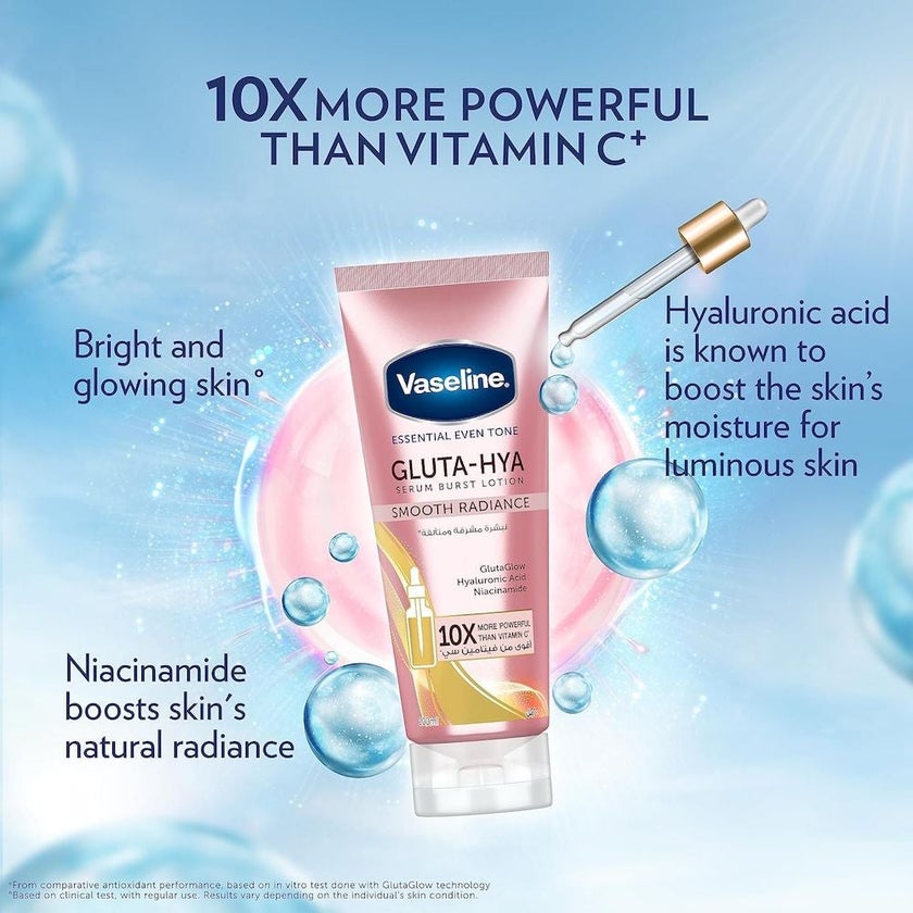 Vaseline Gluta-Hya Smooth Radiance Serum Burst Body Lotion 200ml