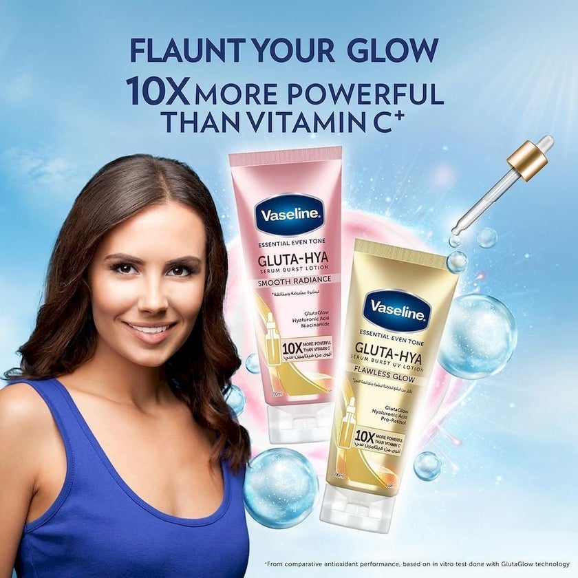 Vaseline Gluta-Hya Smooth Radiance Serum Burst Body Lotion 200ml