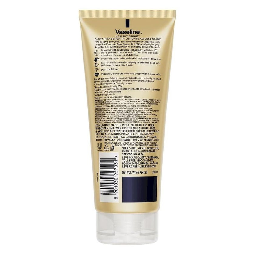 Vaseline Gluta-Hya Flawless Glow Serum Body Lotion 200ml
