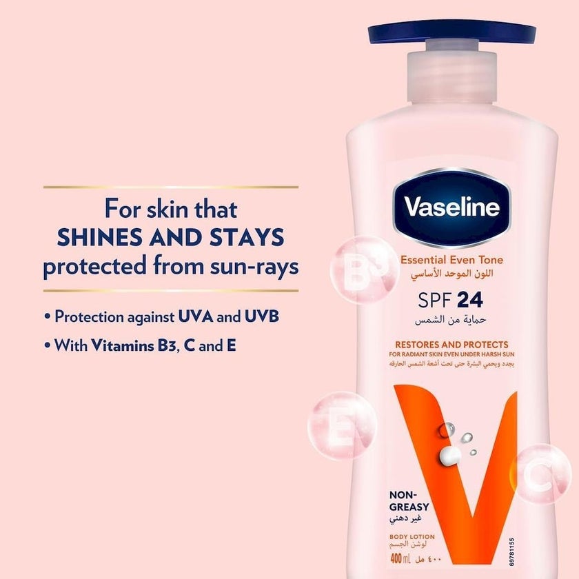 Vaseline Essential Even Tone UV Protection Body Lotion 400ml