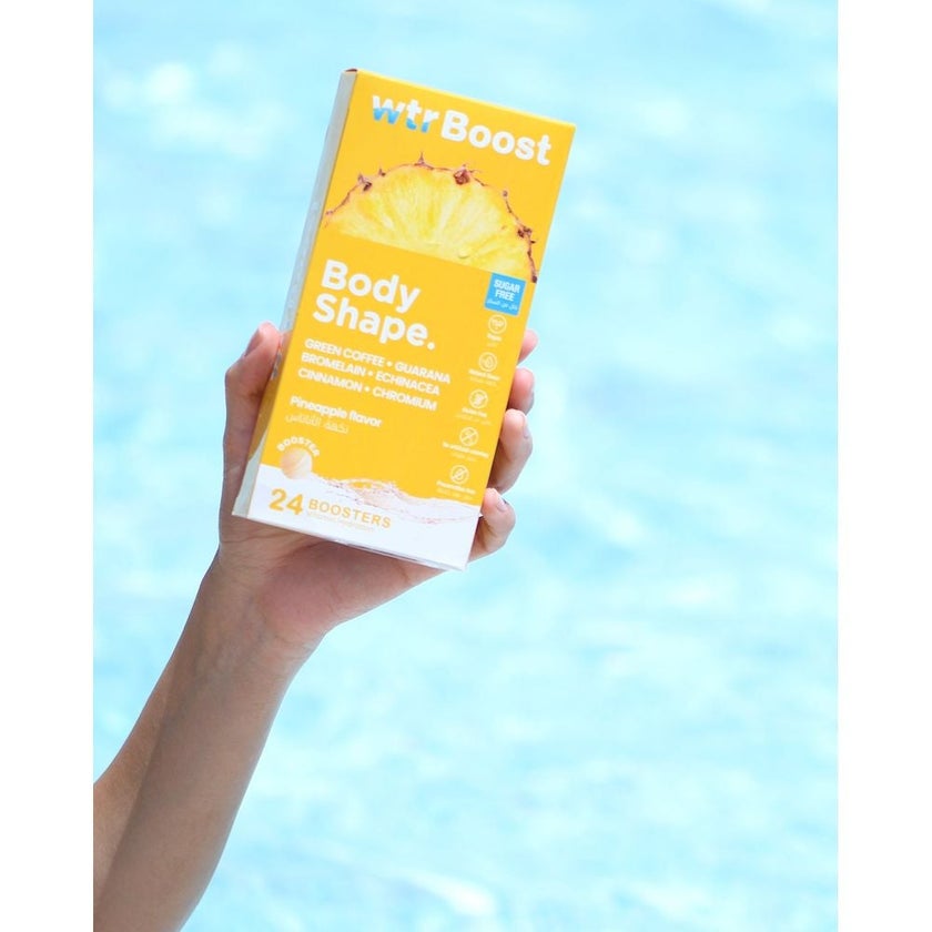 WTR Boost Body Shape Effervescent Boosters - Pineapple Flavor, Pack of 24's