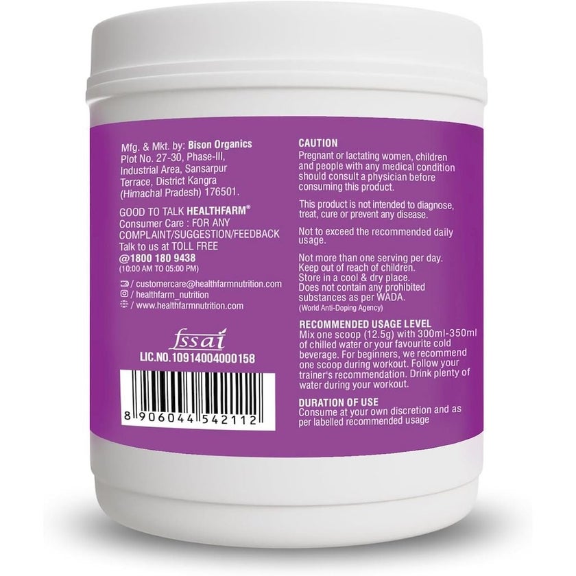 Healthfarm ThPreX Pre-Workout Supplement - Blackberry Lemonade Flavor 500g, 40 Servings