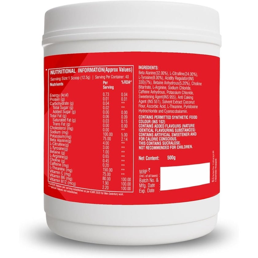 Healthfarm ThPreX Pre-Workout Supplement - Island Crush 500g, 40 Servings