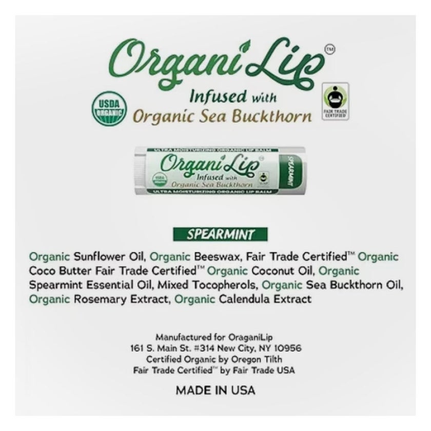 Organi Lip Spearmint Flavored Lip Balm