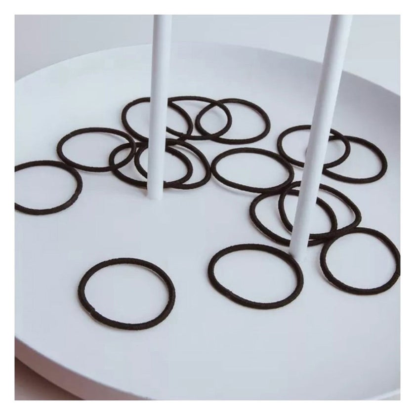 Parsa Beauty Metal Free Hair Tie - Black, Pack of 12’s