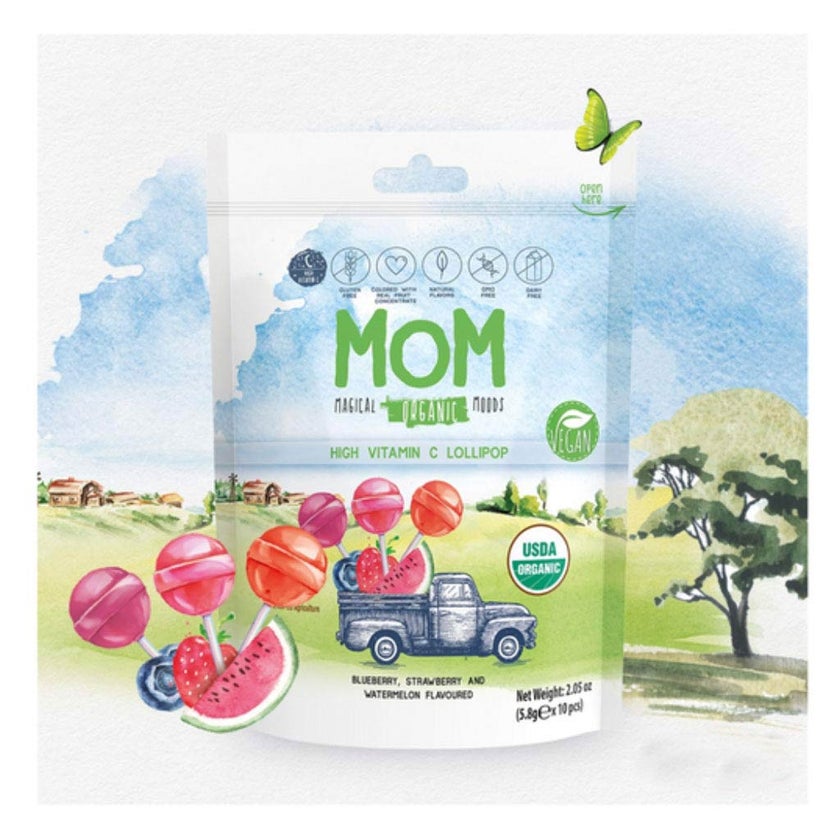 MOM Magical Organic Moods High Vitamin C Lollipops, Pack of 10’s