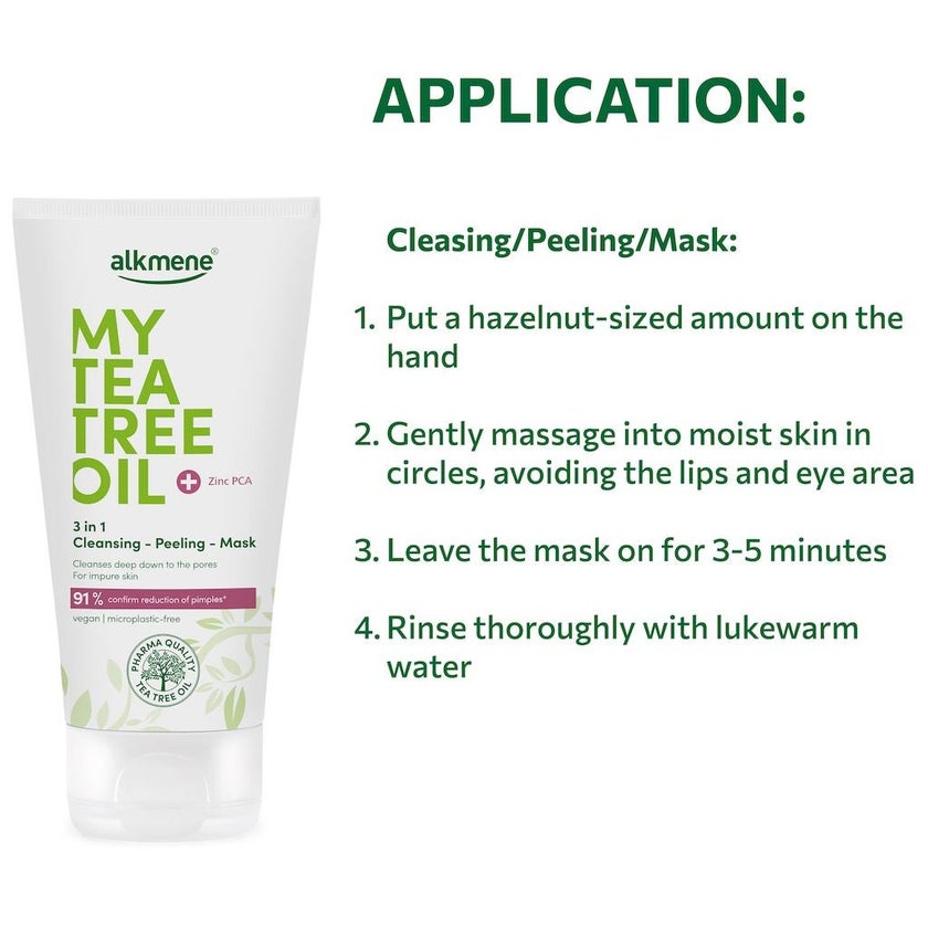 Alkmene My Tea Tree Oil 3-in-1 Cleansing Peeling Mask 150ml 