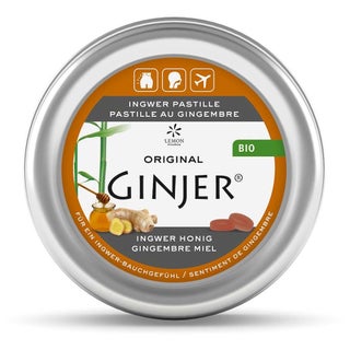 Ginjer Organic Pastilles 40g - Honey, Pack of 34's