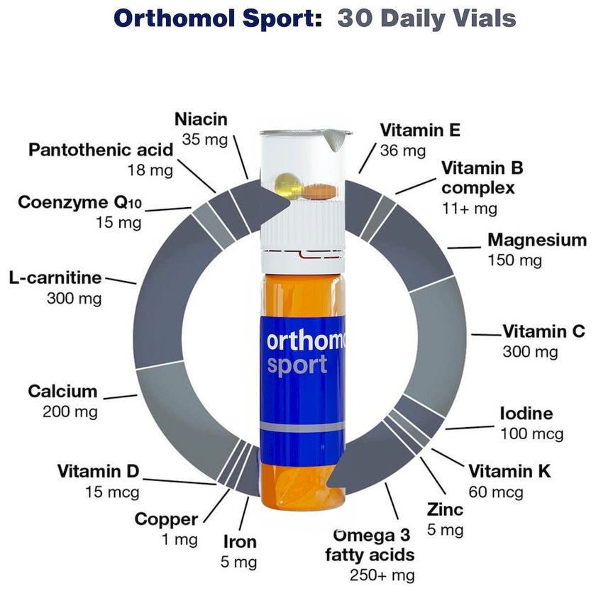 Orthomol Sport Multivitamin & Minerals Vials 20ml, Pack of 30's