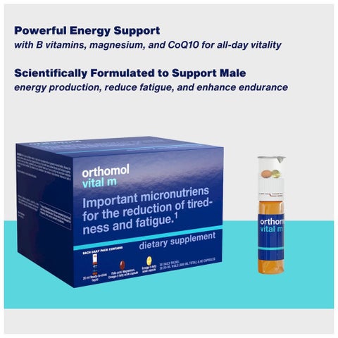 Orthomol Vital M Men's Supplement Vials + Capsules, Pack of 30's