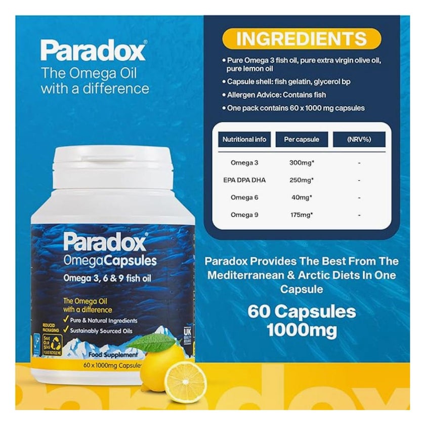 Paradox Omega Supplement Capsules, Pack of 30's