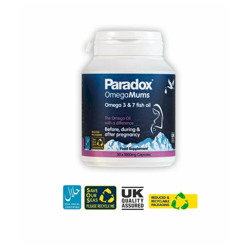 Paradox Omega Mums Pre & Post Natal Supplement Capsules, Pack of 30's