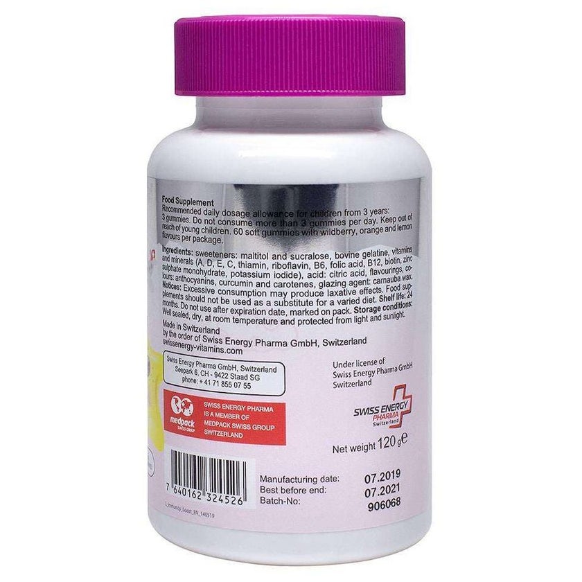 Swiss Energy Immunity Boost Vitamins & Minerals Kids Gummies, Pack of 60's