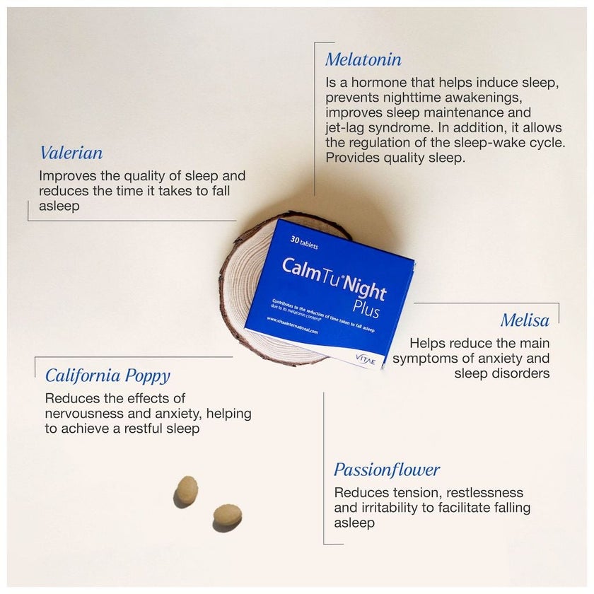 Vitae CalmTu Night Plus Melatonin Tablets, Pack of 30's