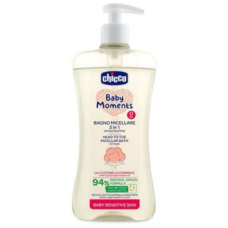 Chicco Baby Moments 0M+ 2-in-1 Head To Toe Micellar Baby Bath 500ml