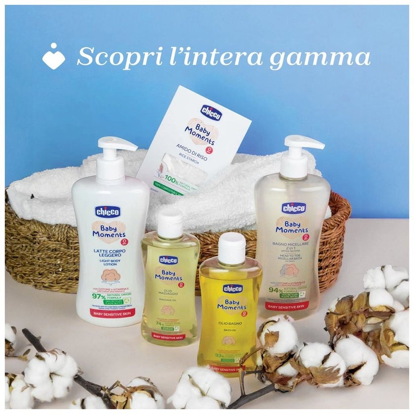 Chicco Baby Moments 0M+ Massage Oil For Sensitive Skin 200ml