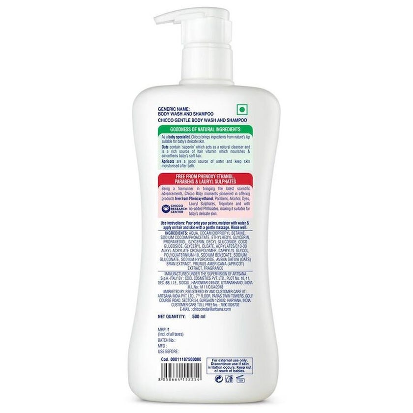 Chicco Baby Moments 0M+ Gentle Body Wash And Shampoo 500ml