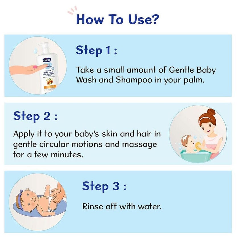 Chicco Baby Moments 0M+ Gentle Body Wash And Shampoo 500ml