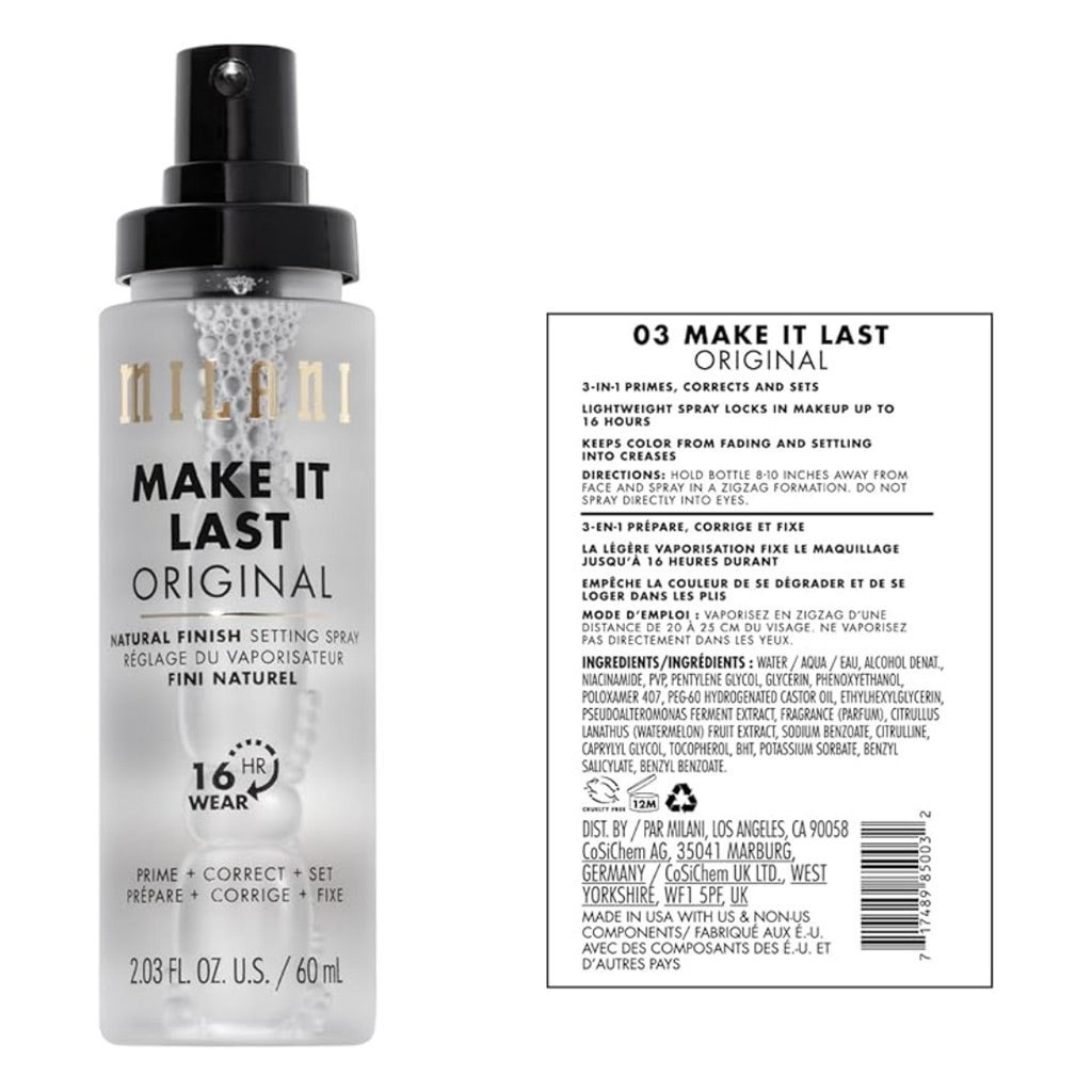 Milani Make It Last Original Natural Finish Setting Spray - 60ml