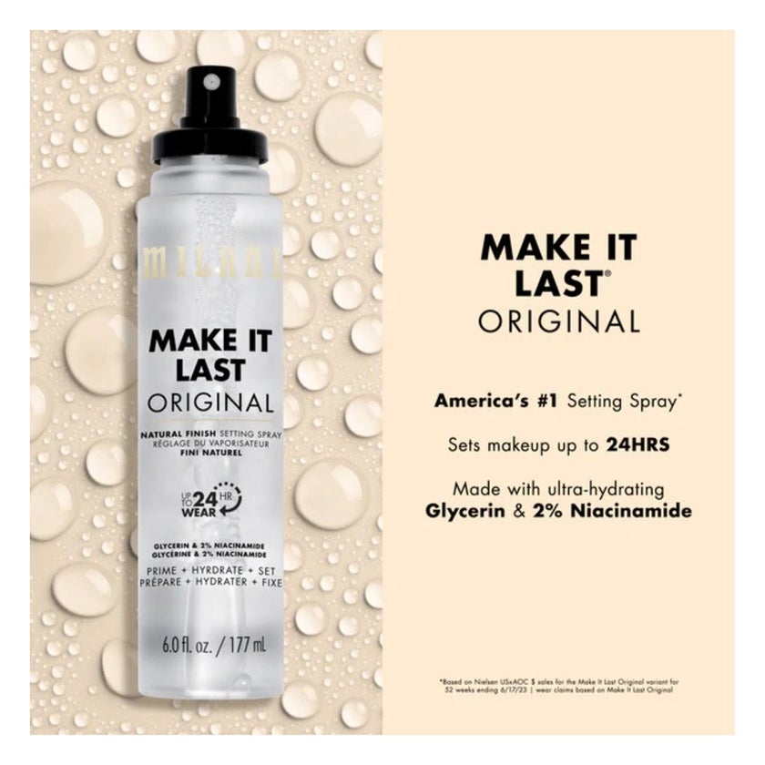 Milani Cosmetics Make It Last Original Natural Finish Jumbo Setting Spray 117ml