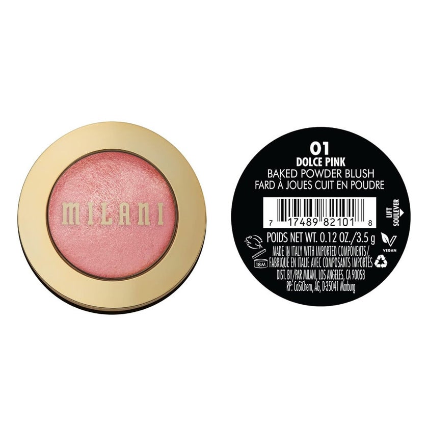 Milani Cosmetics Baked Powder Blush - Dolce Pink/01