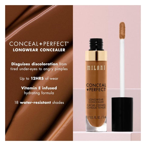 Milani Conceal + Perfect Longwear Concealer, 5ml - Natural Sand/150