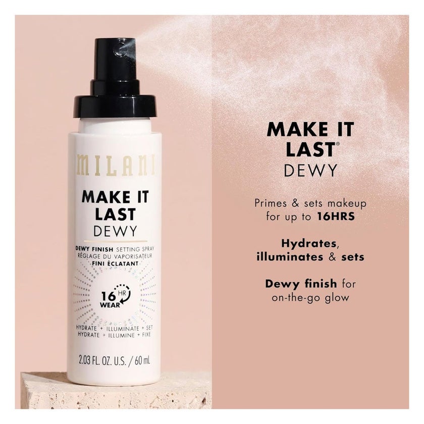Milani Cosmetics Make It Last 04 Dewy Finish Setting Spray 60ml
