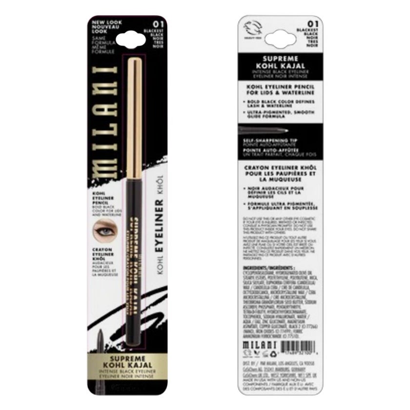 Milani Cosmetics Kohl Kajal Eyeliner - 01 Blackest Black