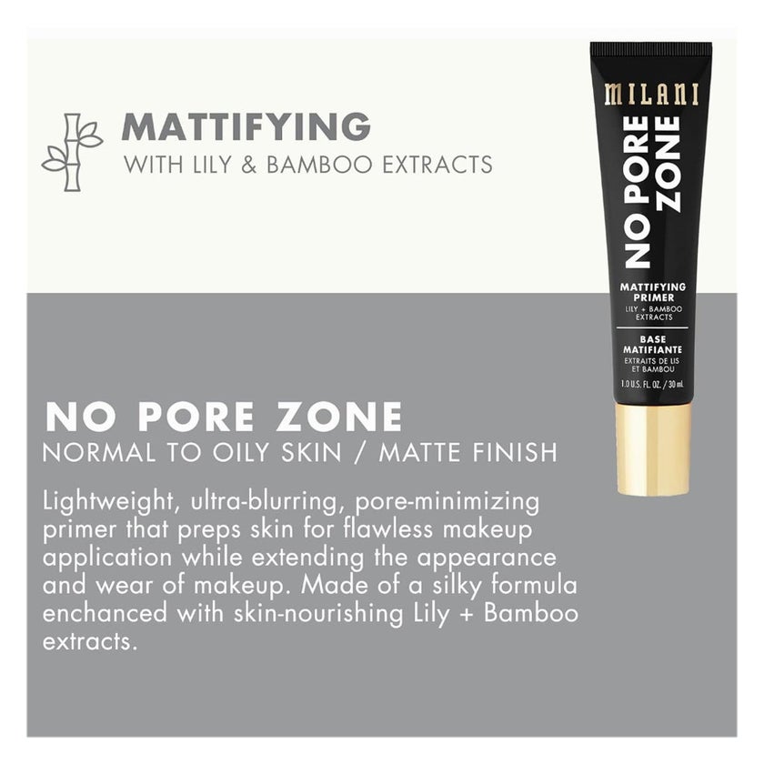 Milani Cosmetics No Pore Zone Mattifying Primer 30ml