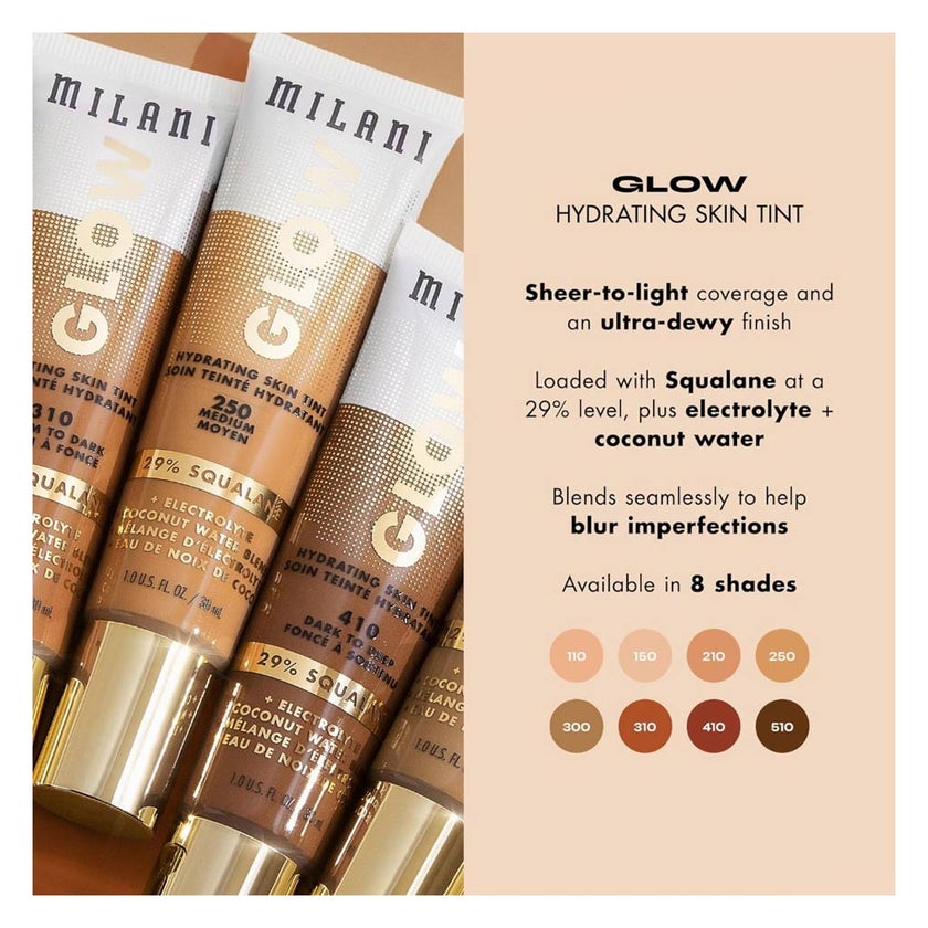 Milani Cosmetics Glow Hydrating Skin Tint 30ml - Light To Medium/210