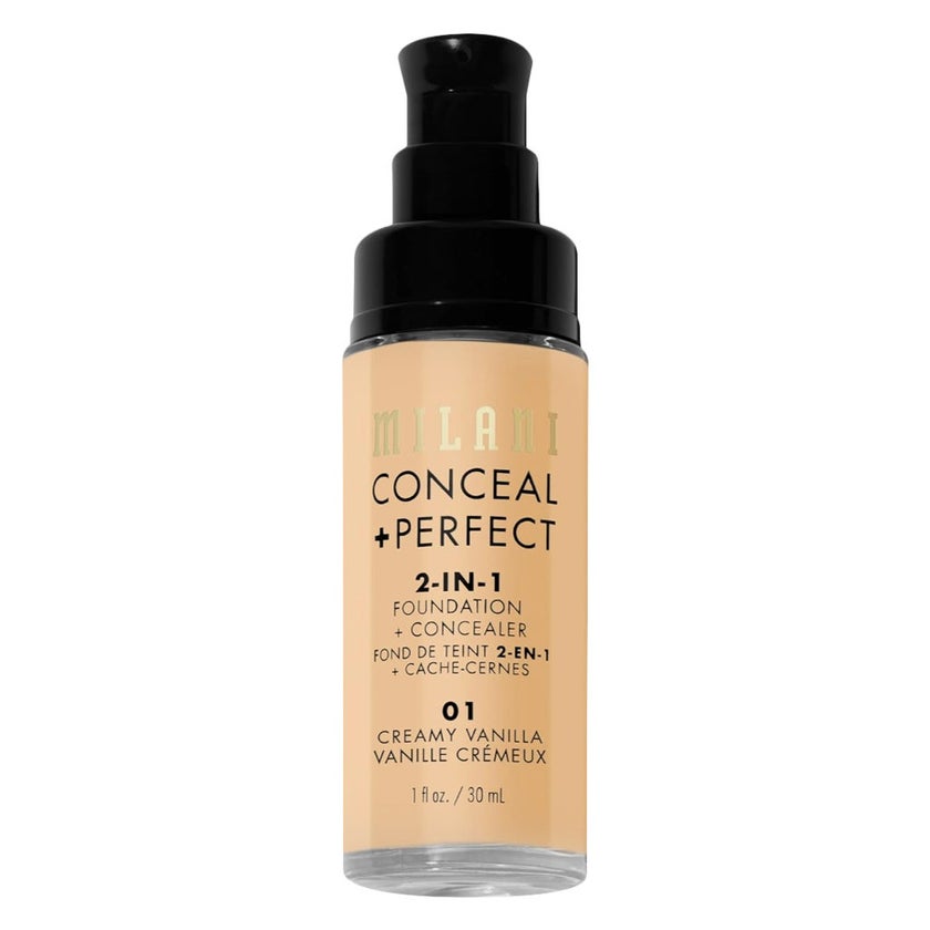 Milani Cosmetics Conceal + Perfect 2-In-1 Foundation & Concealer 30ml - Creamy Vanilla/01