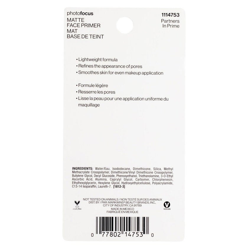 Wet n Wild Photo Focus Face Primer 25ml - Partners In Prime