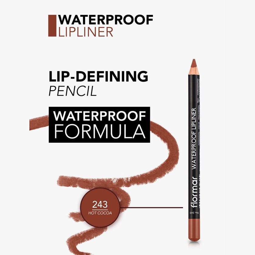 Flormar Waterproof Lipliner Pencil - Hot Cocoa/243