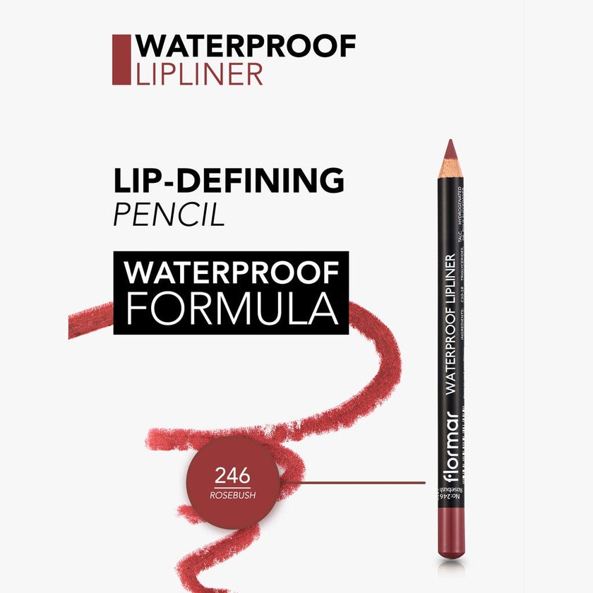 Flormar Waterproof Lipliner Pencil - Shade 246 Rose Bush