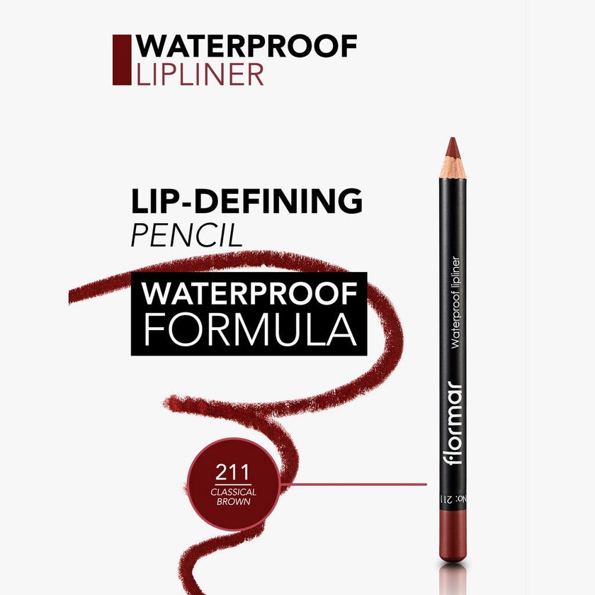 Flormar Waterproof Lipliner Pencil - Classical Brown/211